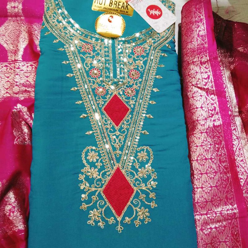 Embroidery Work Unstitched Suit