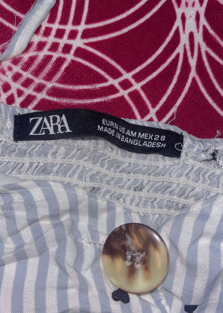 Blue heart printed cute zara dress
