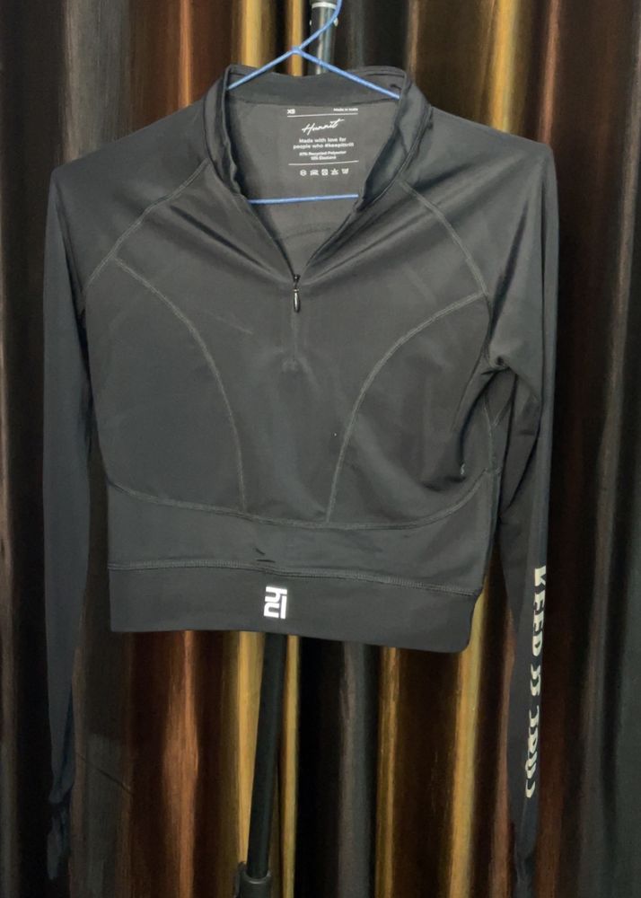 Black Active Wear Top