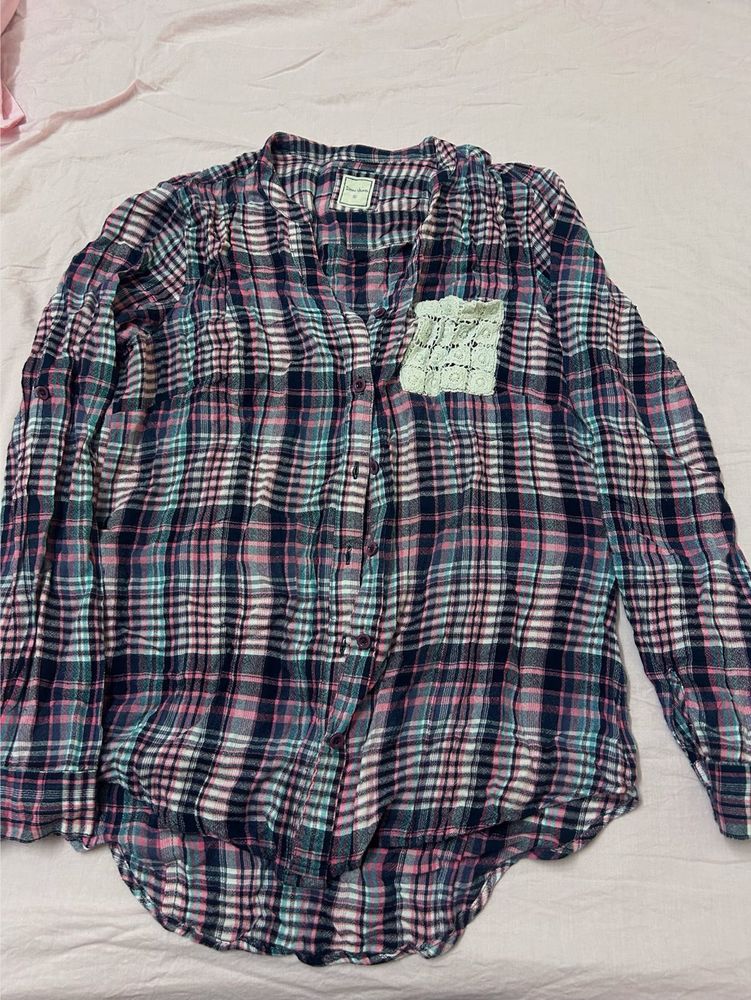 Trends Casual Plaid Button-Up Shirt