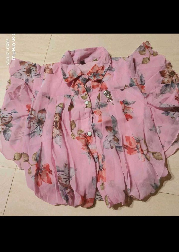 Elegant Pink Floral Saree