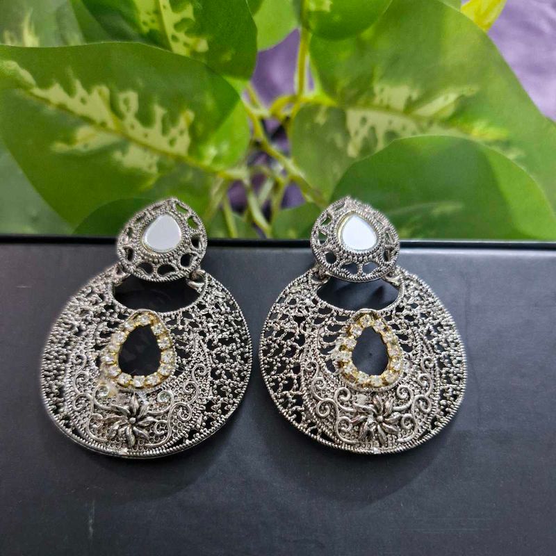 Elegant Oxidized Jhumka Earrings