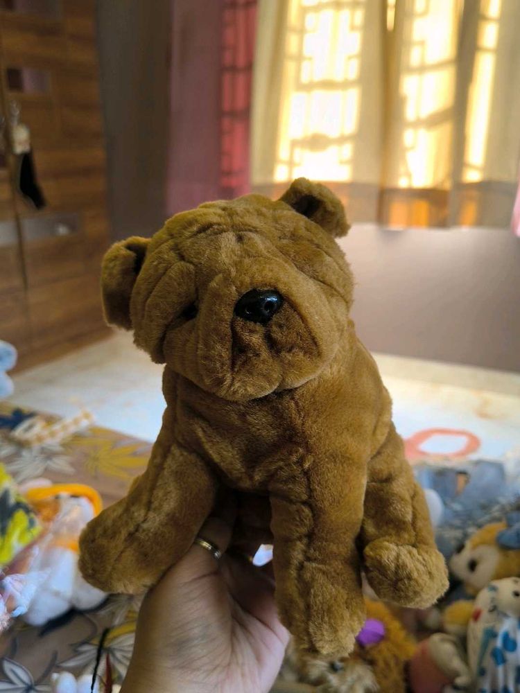 Cute Brown Plush Dog Toy