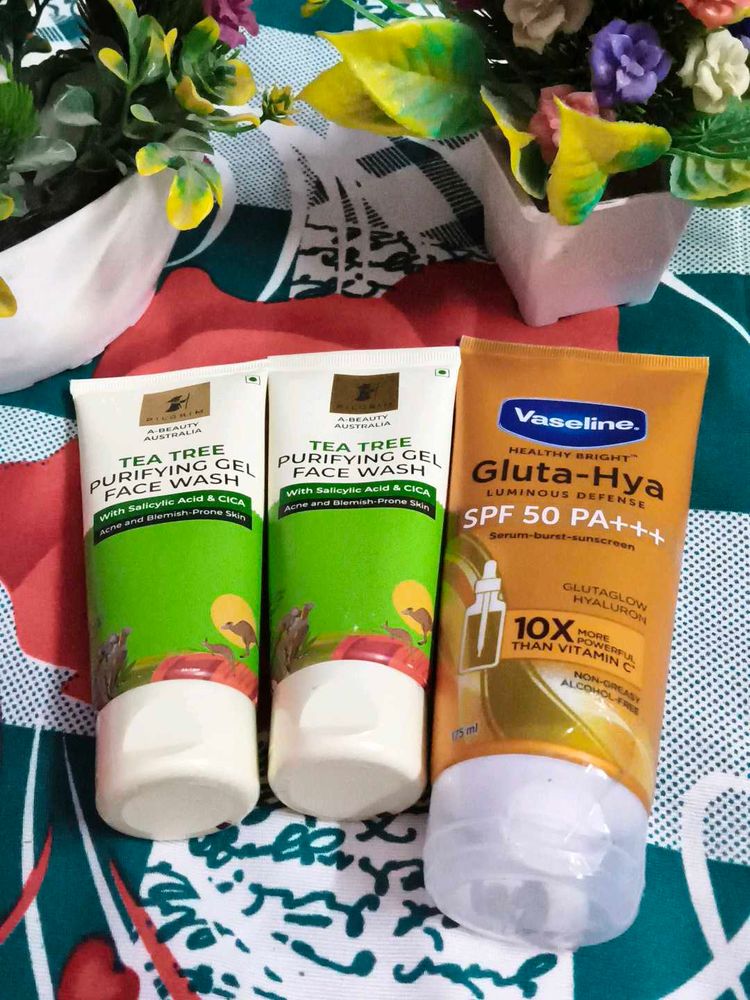pack of 3 Pilgrim &amp; Vaseline Face Care Bundle