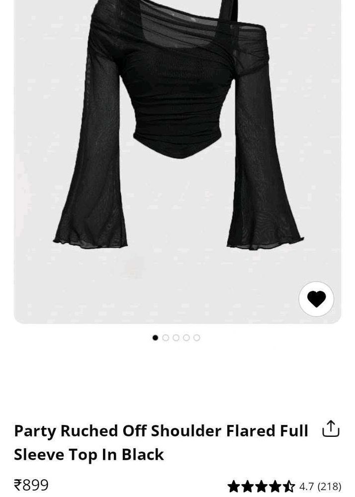 Party ruched Off-Shoulder flared full sleeves Top
