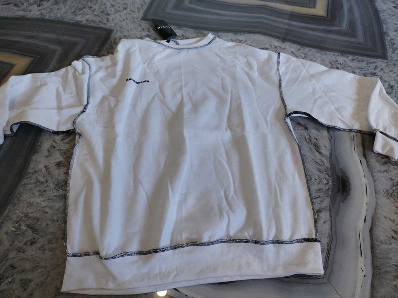 White Crew Neck Sweatshirt