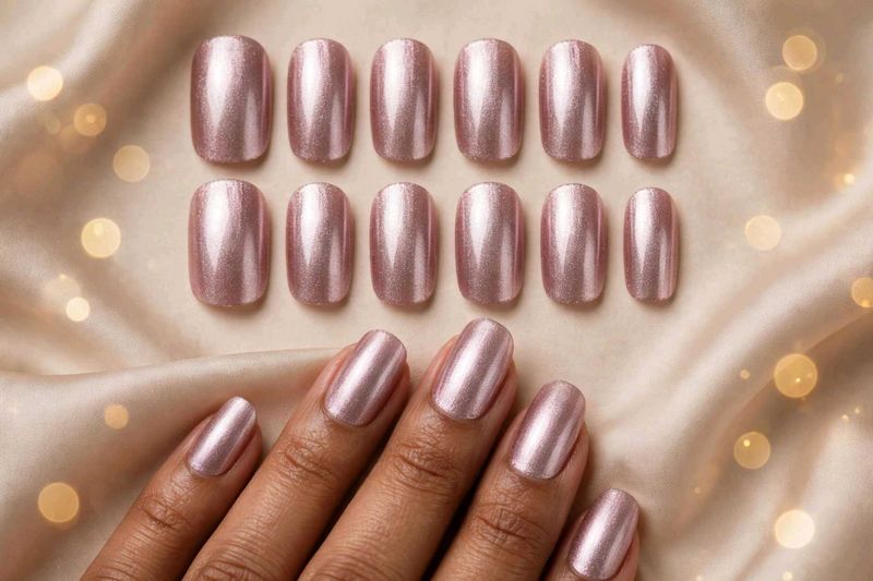 Rose Gold Press-On Nails