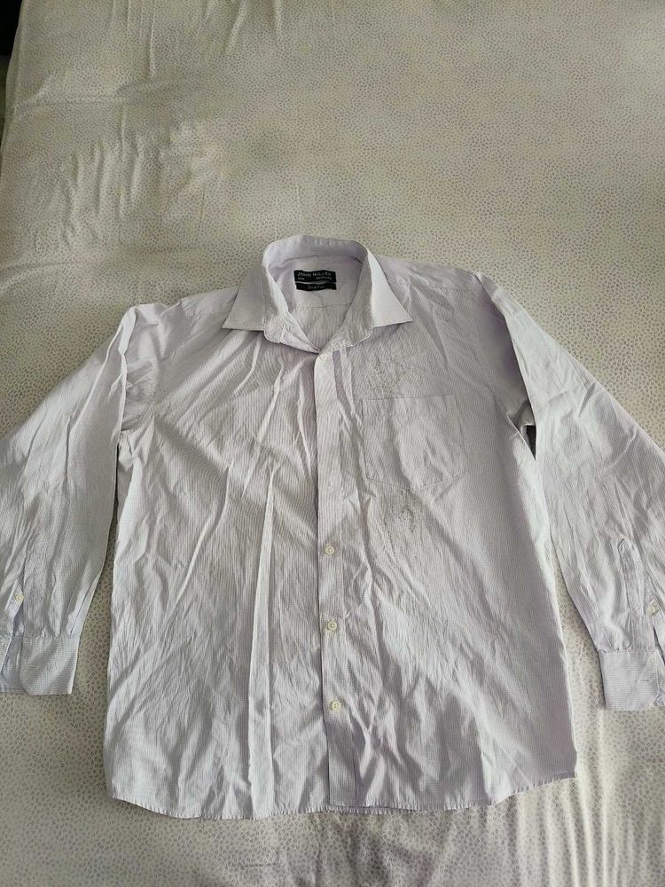 Men's Grey Chequed Long Sleeve Shirt