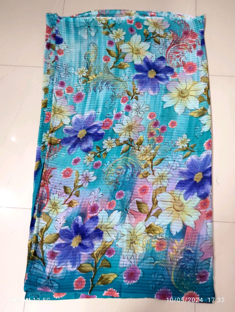 Beautiful Floral Print Chiffon Saree