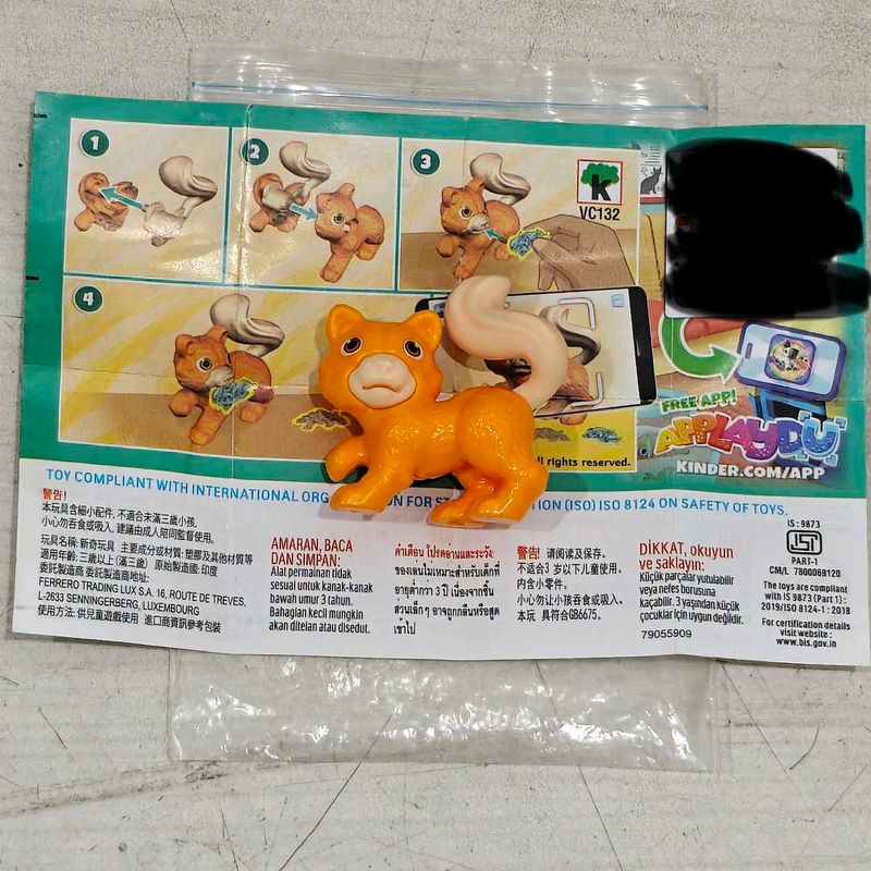 Kinder Joy Orange Cat Toy 🧡