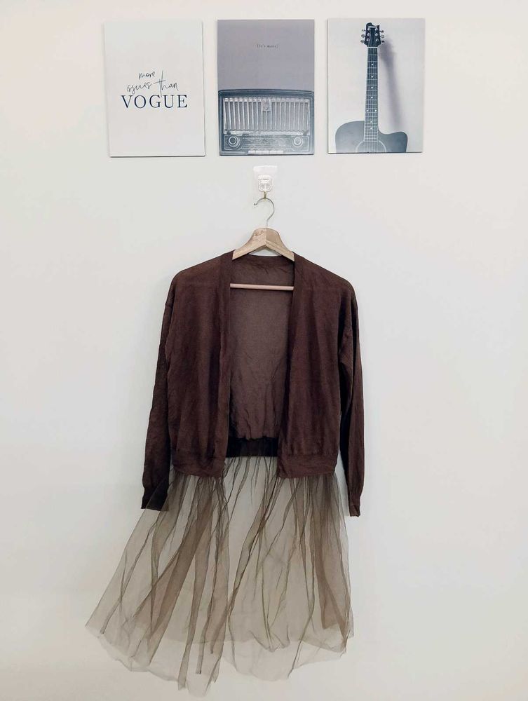 Sheer Tulle Layered Dress