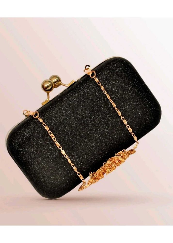 Sparkling Black Evening Clutch Bag