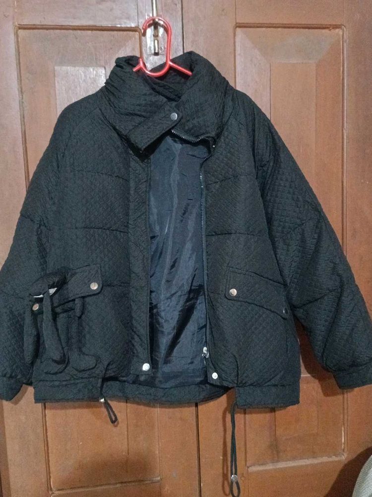 Quilted Black Puffer Jacket