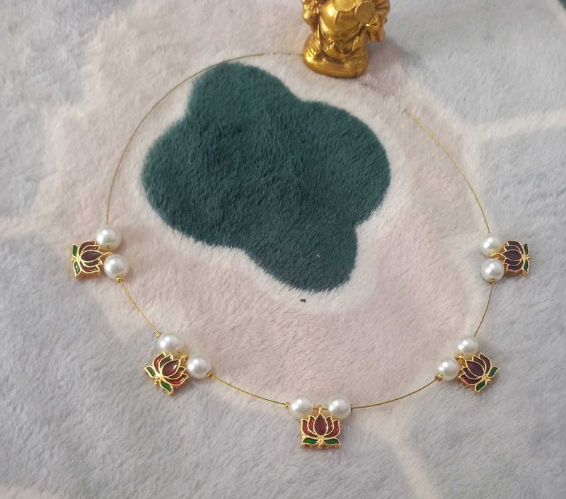 Lotus Pearl Necklace