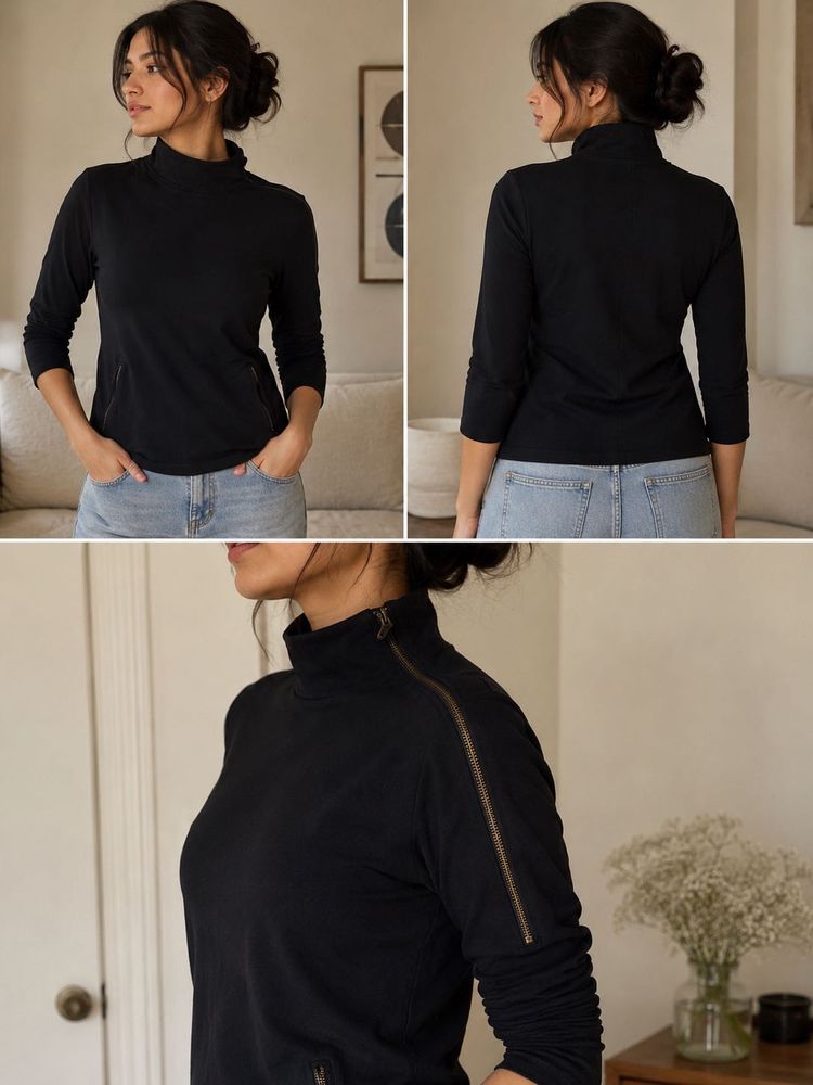 Black Turtleneck Sweater