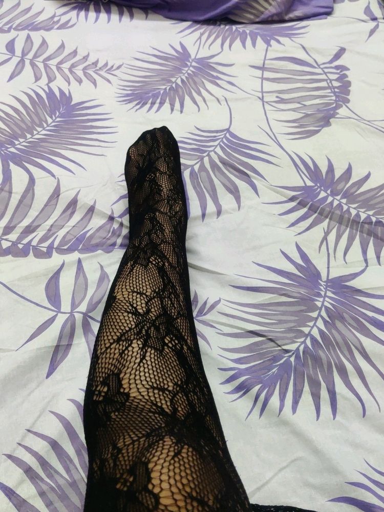 High Waist Grid Net Style Stockings
