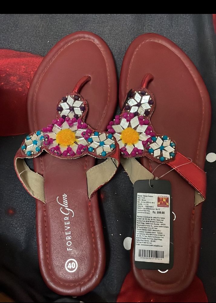 Branded Unused Slipper Size 8 Super Fine