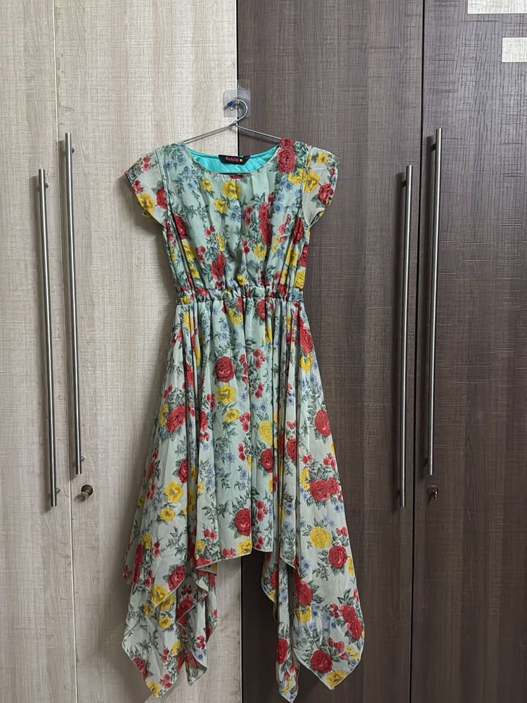 Floral Asymmetrical Dress