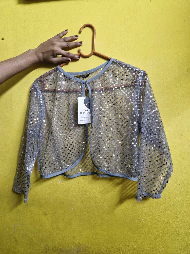 Sequins Netted Jacket