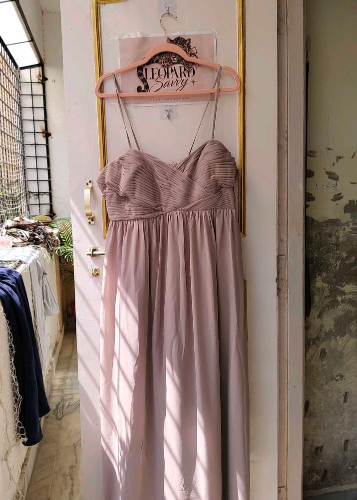 Elegant Pink Maxi Dress