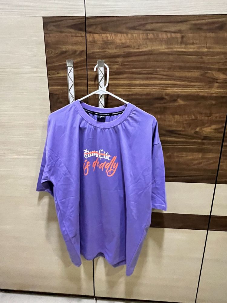 Oversized Thug Life Graphic Tee
