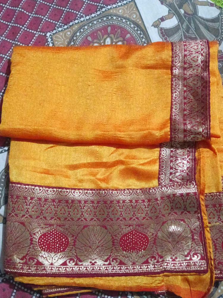 Beautiful Yellow Saree