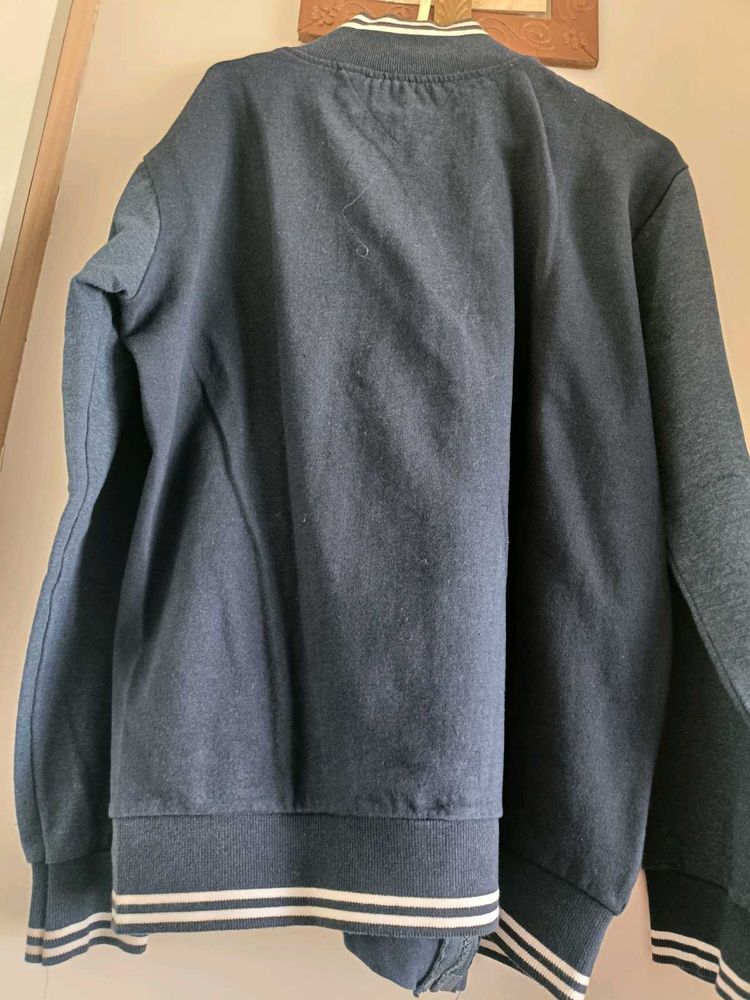 Casual Navy Blue Jacket