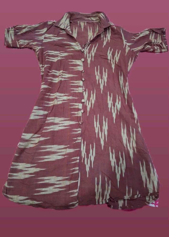 Handcrafted Ikat Print Dress
