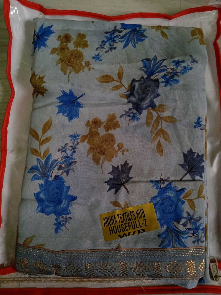 Floral Print Saree