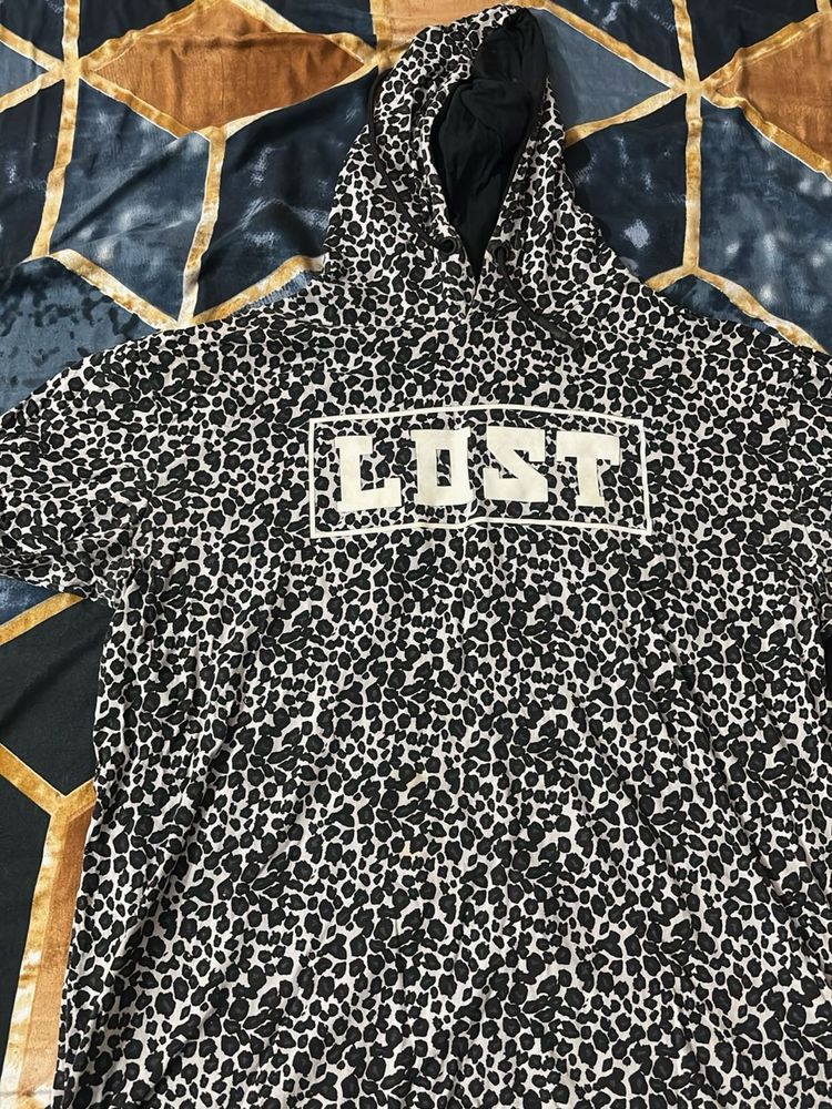 Splash "LOST" Animal Print Hooded T-Shirt(Imported