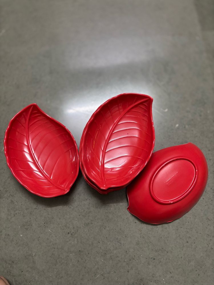 Leaf Shape Serving Plates Set of 6
