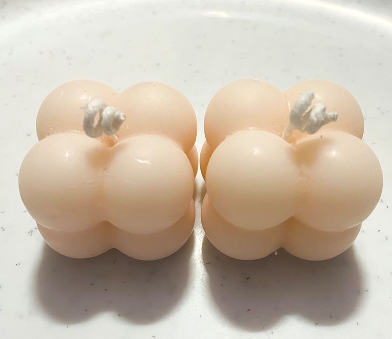 2 Mini Bubble Candle (no Fragrance)