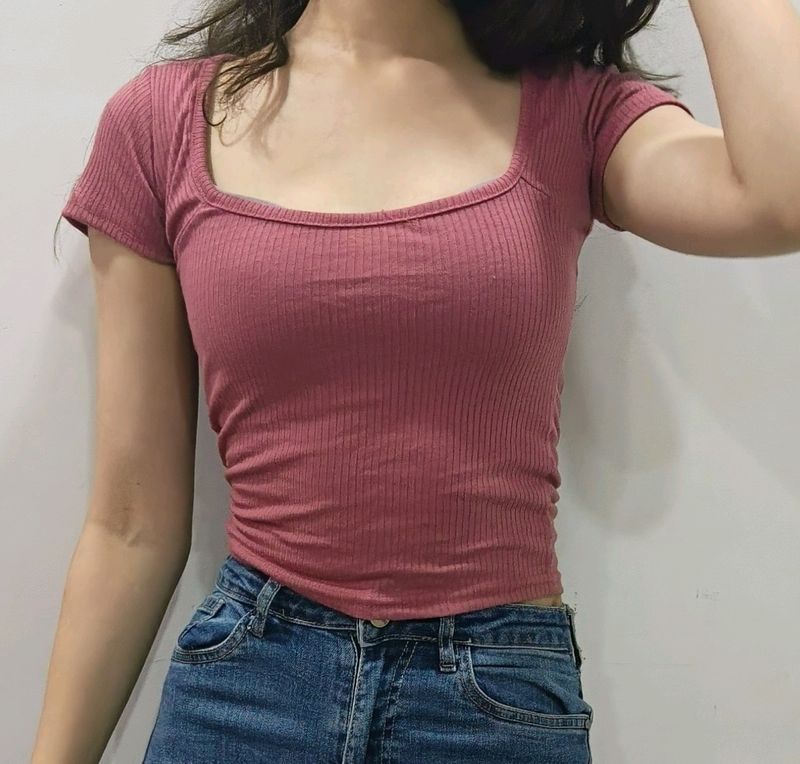 Pink Crop Top
