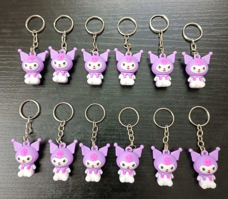 Set of 12 Kuromi Character Keychains