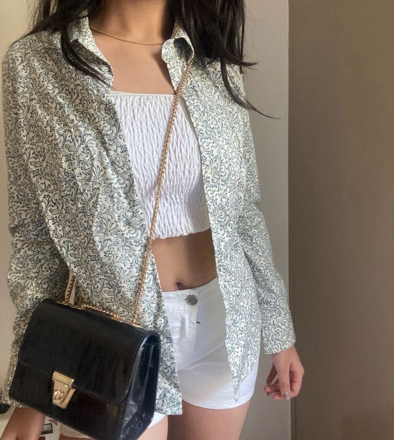 Talbots Printed Cotton Shirt