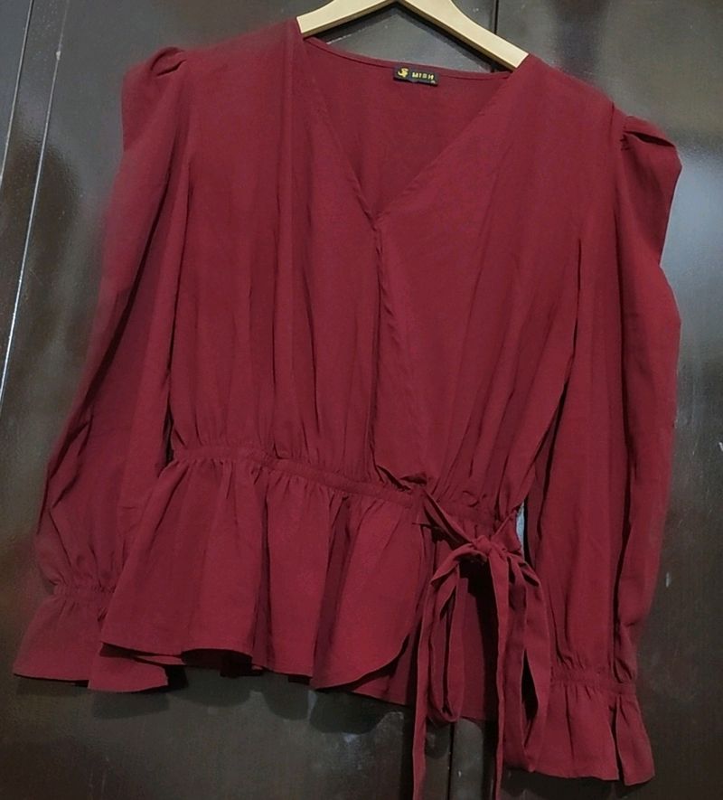 Maroon Color Top For Girl &amp; Woman 36 Bust