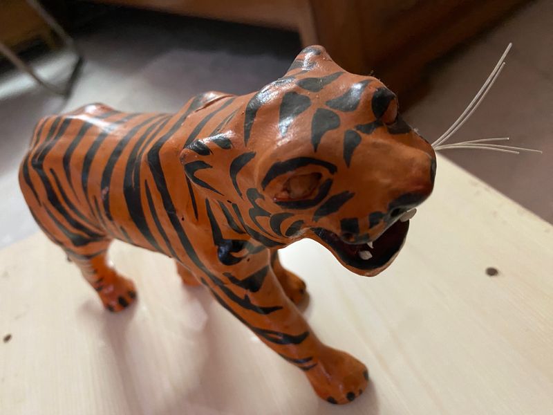 Leather Tiger Figurine