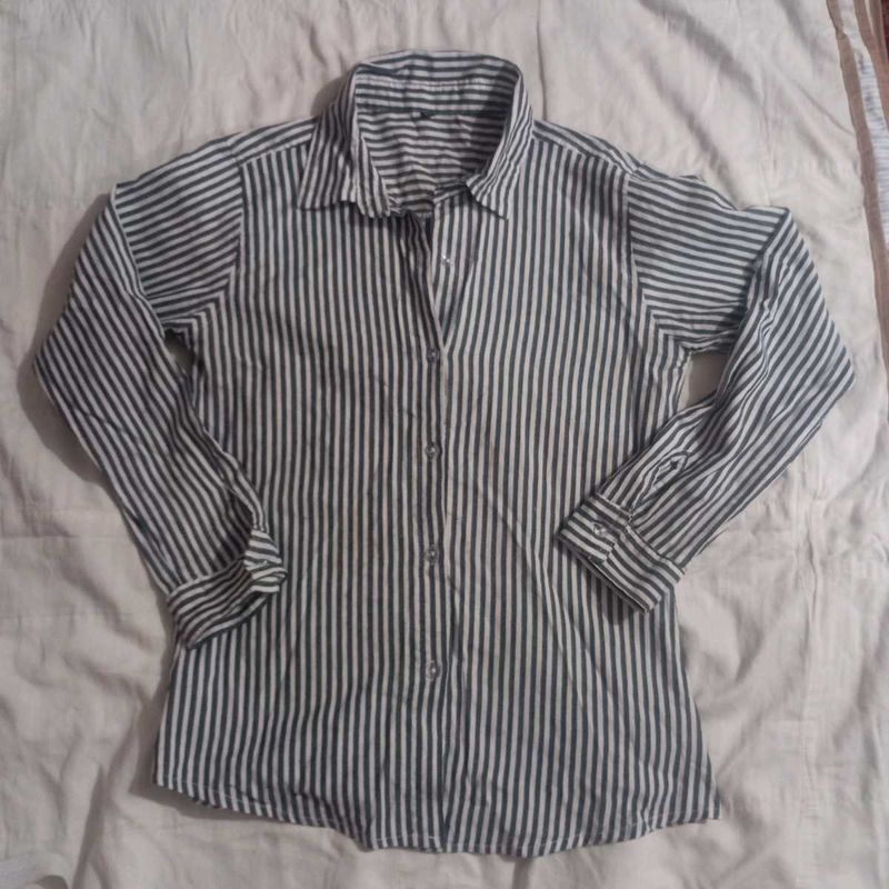 Classic Striped Button-Up Shirt