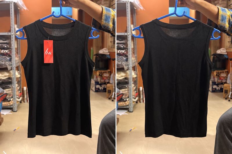 Black Basic Sleeveless Top