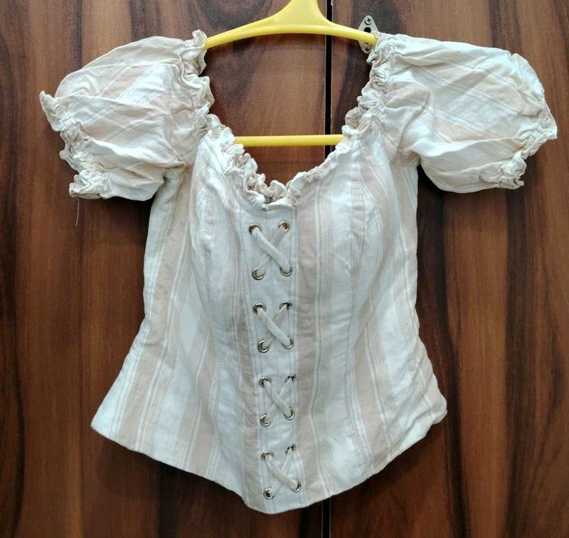 Striped Off Shoulder Top
