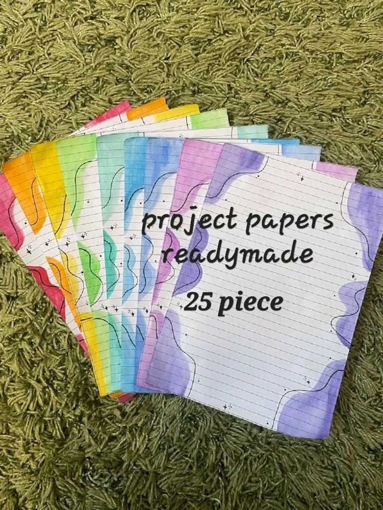 Cute Project Papers - Readymade!