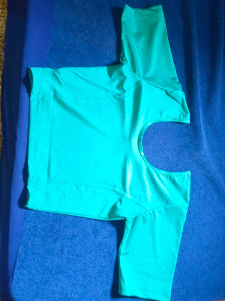 Teal Blue Shimmer Blouse