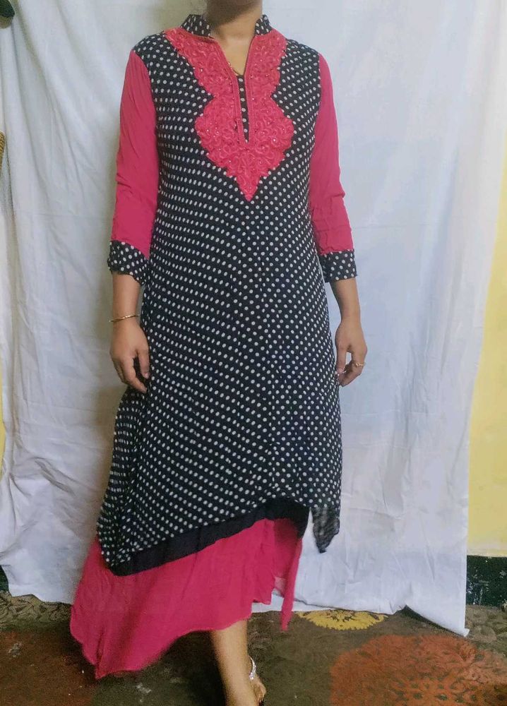 Polka Dot Kurta Dress