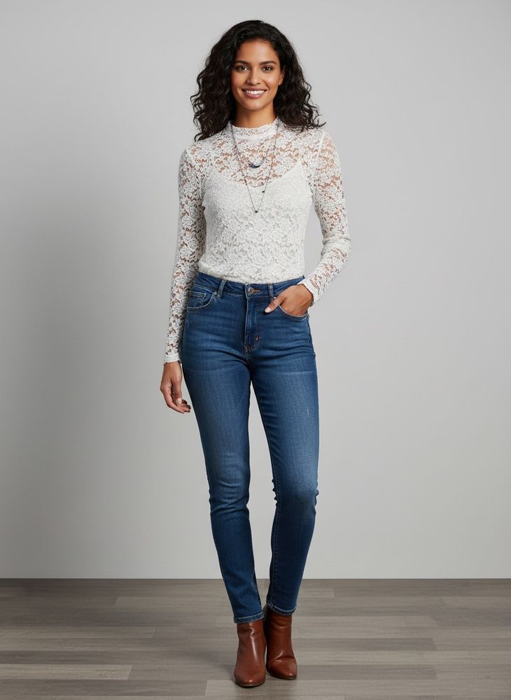 White Lace Top or mesh to