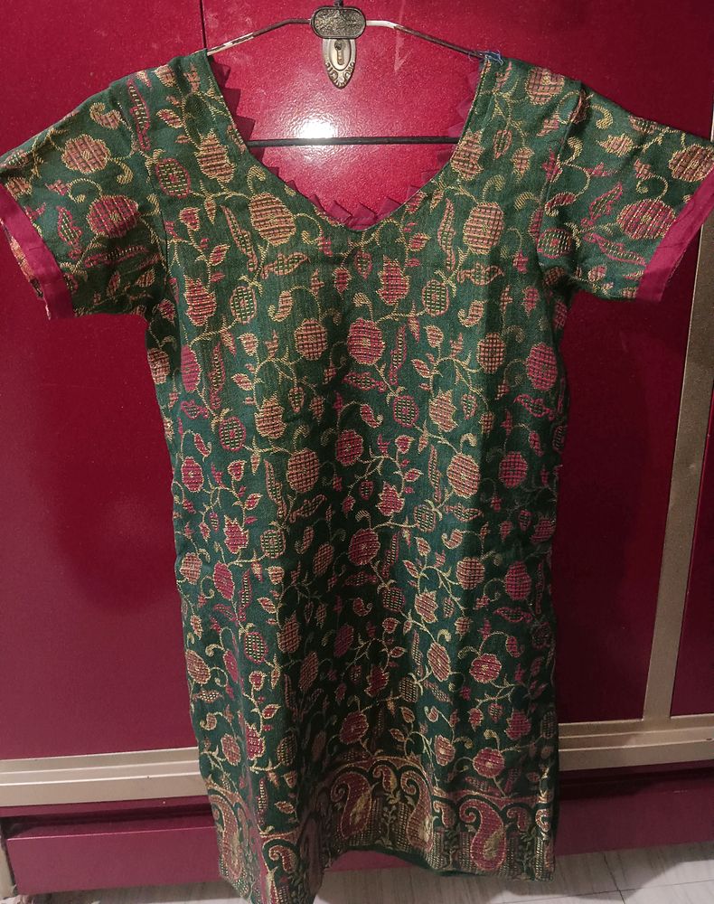 Green Floral Kurti