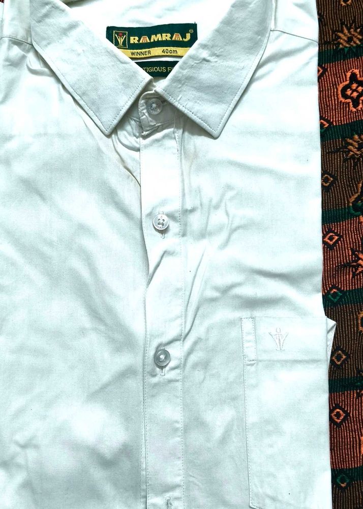 Men's White Ramraj Shirt