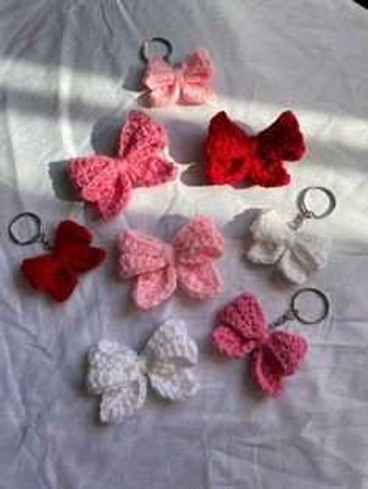 Crochet Bow Keychain