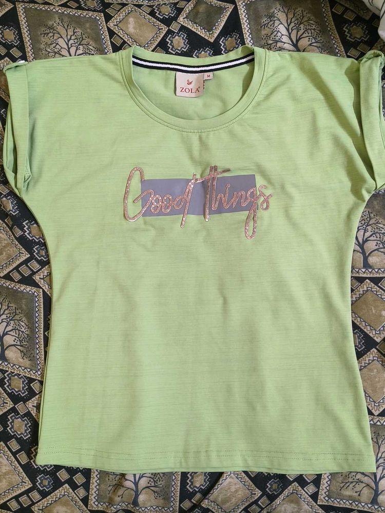 Light Green "Good Things" Graphic T-Shirt