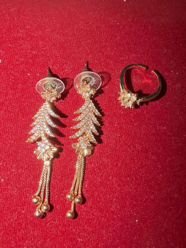 Stunning Dangle Earrings &amp; Ring Set