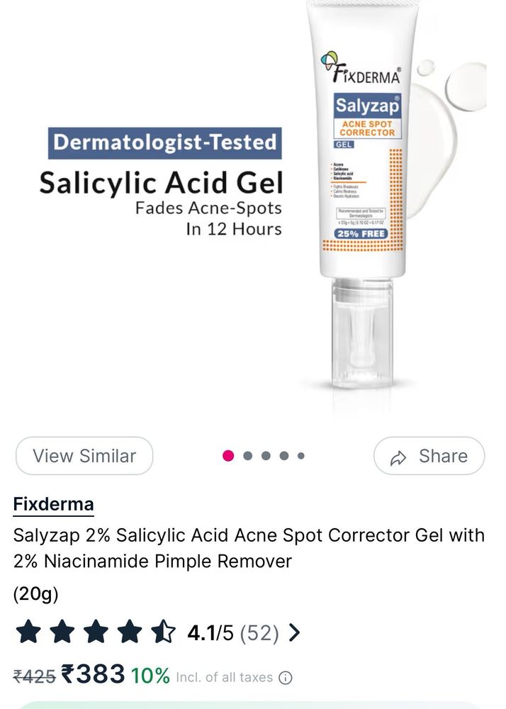 Fixderma Salicylic Acid Acne Spot Corrector